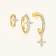 925 Sterling Silver Flower Pave Zircon Earring Series