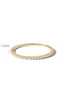 Kosiner Jewelry Anillo apilable con pavé clásico Essentials en oro macizo de 14 quilates