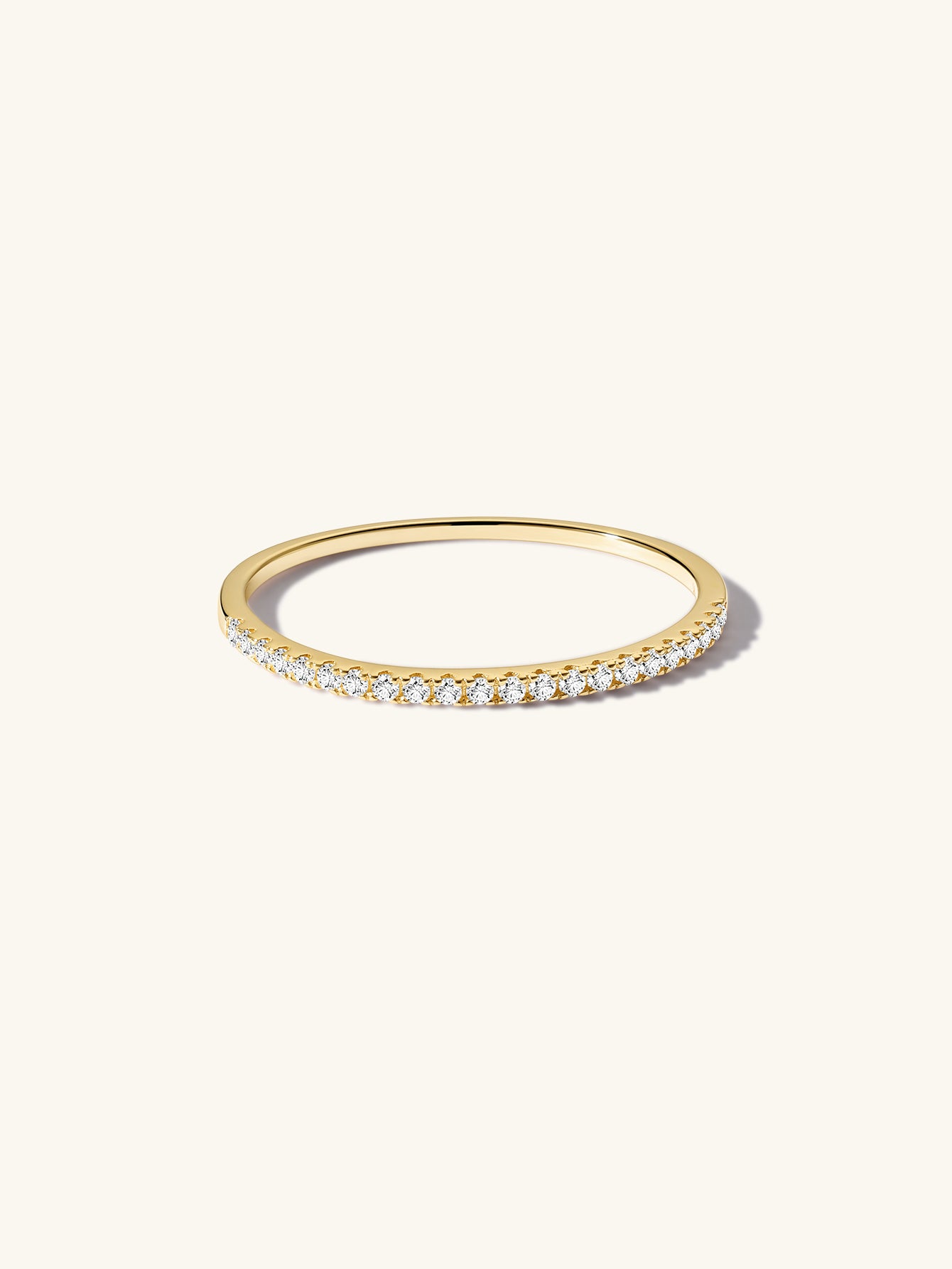 Essentials Classic Pavé Stacking Ring in 14K Solid Gold