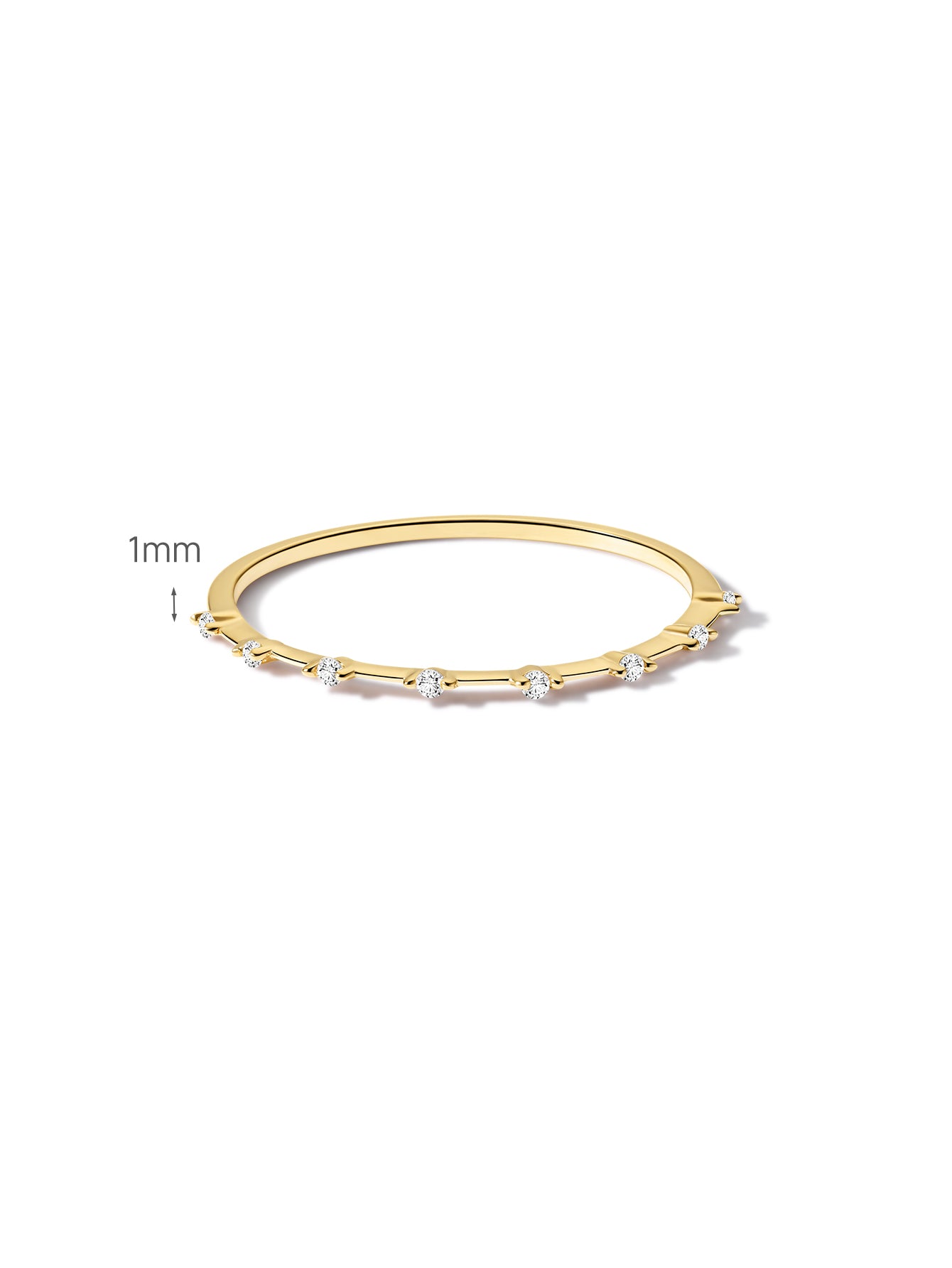 Essentials Scattered Sparkle Ring in 14K Solid Gold