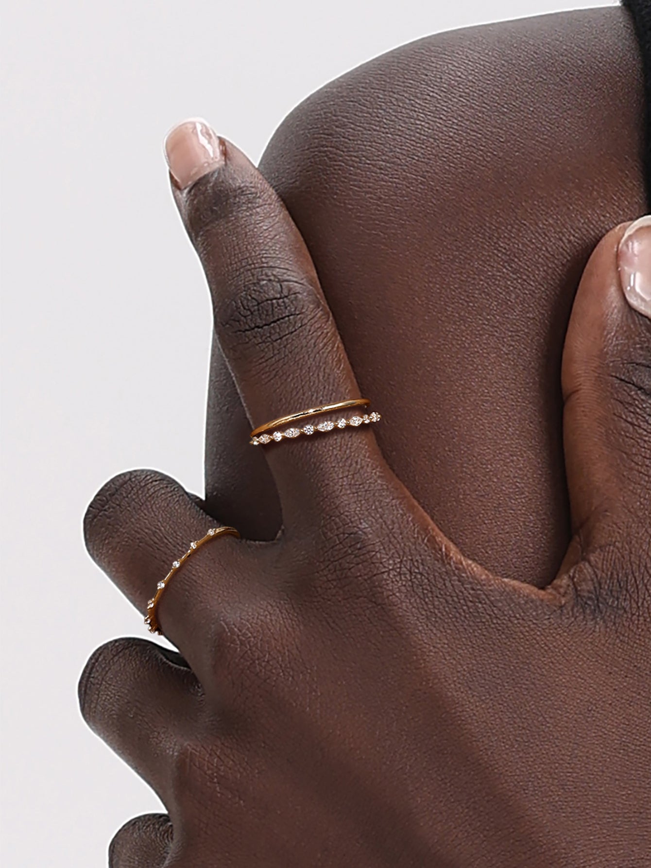 Essentials Scattered Sparkle Ring in 14K Solid Gold