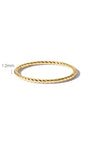 kosiner Jewelry Essentials Pierścionek ze skręconej liny z 14-karatowego złota