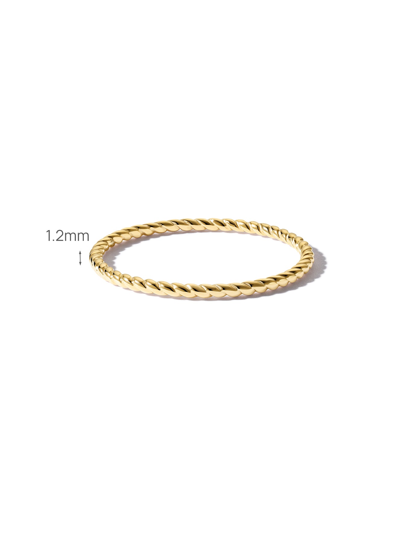 Essentials Twist Rope Ring in 14K Solid Gold