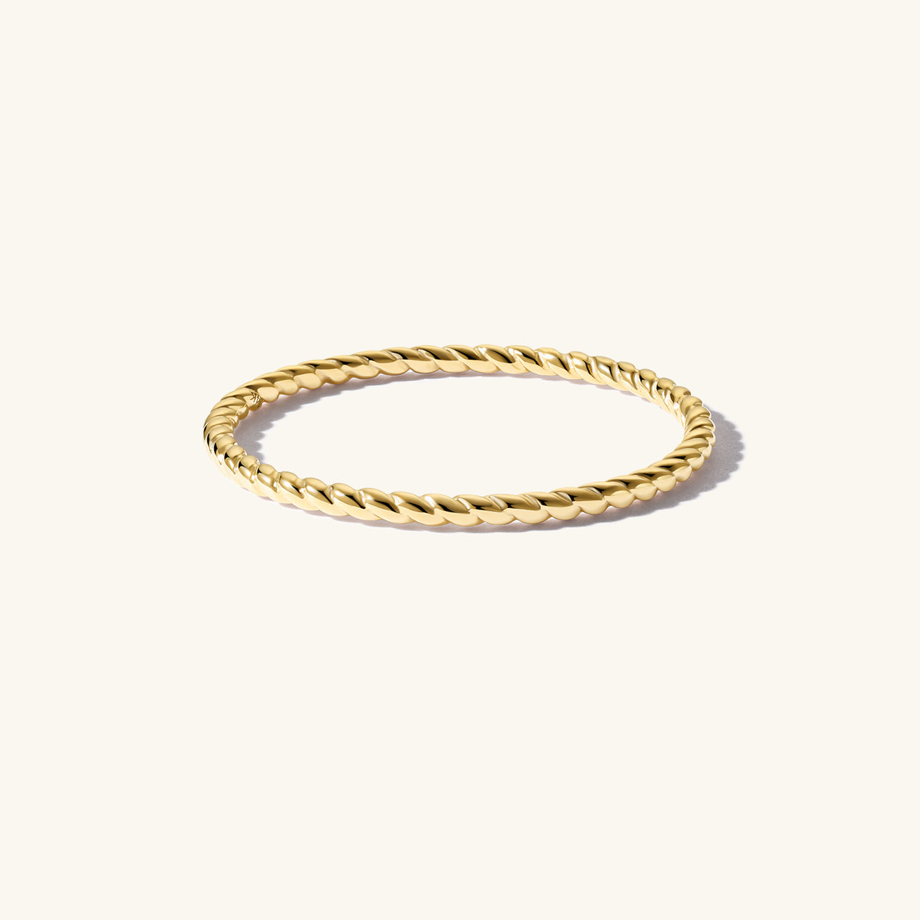Essentials Twist Rope Ring in 14K Solid Gold