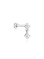Kosiner 14K Solid Gold Mini Pendant Ear Piercing Stud