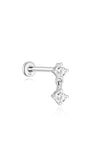 Kosiner 14K Solid Gold Mini Pendant Ear Piercing Stud