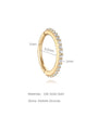 14K solid gold 8mm pave eternity huggie hoop earring, AAAAA zirconia, 1mm thickness.