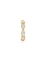 14K solid gold hoop ring with four marquise-cut cubic zirconia crystals, 18G, 8mm inner diameter.