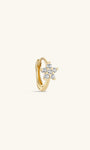 Kosiner Jewelry KOSINER 14K Solid Gold Delicate Five - Petal Flower Hoop