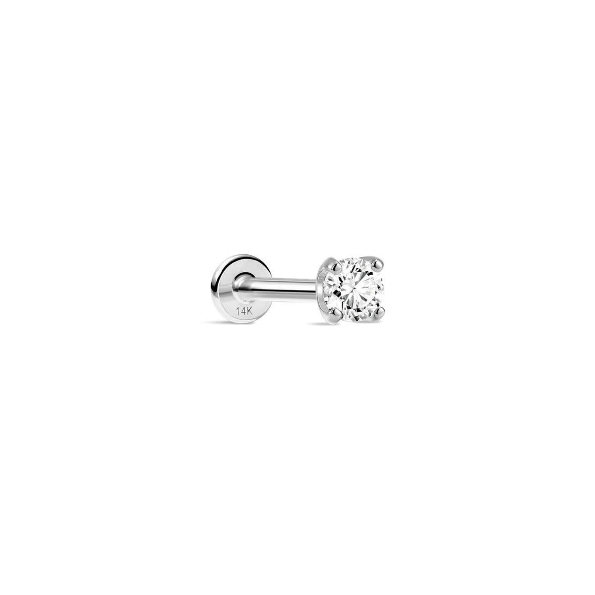 KOSINER 14K Solid Gold Minimalist Flat Back Stud,hypoallergenic nickel-free, safe for sensitive ears