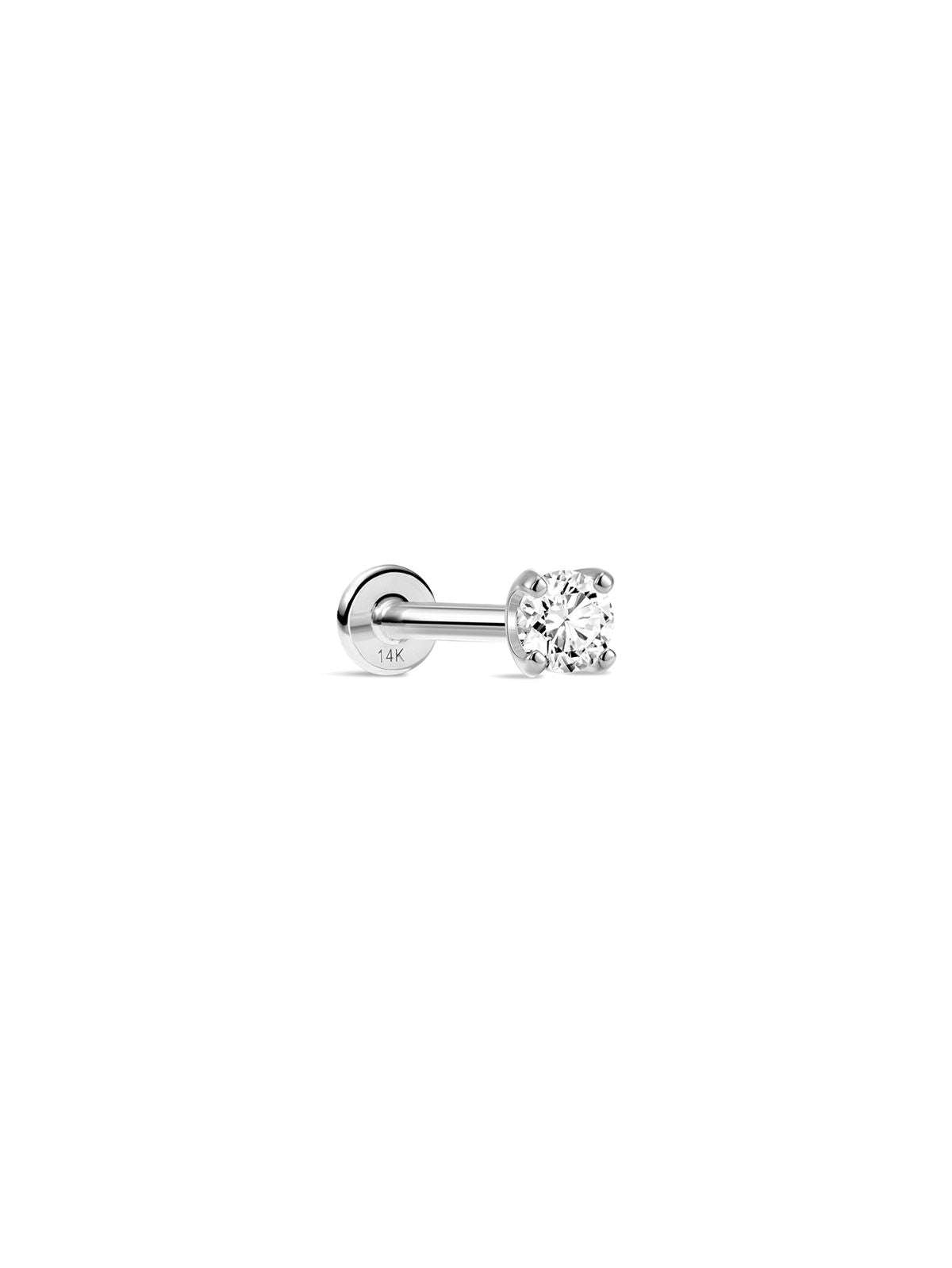 KOSINER 14K Solid Gold Minimalist Flat Back Stud,hypoallergenic nickel-free, safe for sensitive ears
