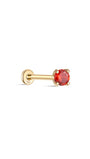 14K Solid Gold January Birthstone Stud