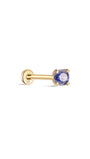 KOSINER 14K Gold Clear Birthstone Stud in Curated Ear Piercing