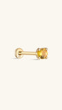 14K Solid Gold November Birthstone Stud