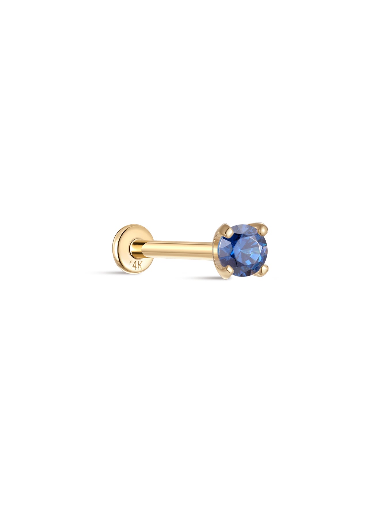 14K Solid Gold December Birthstone Stud