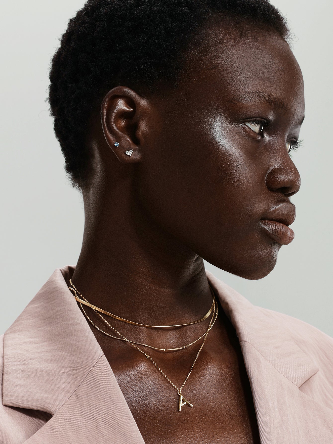 14K Solid Gold December Birthstone Stud