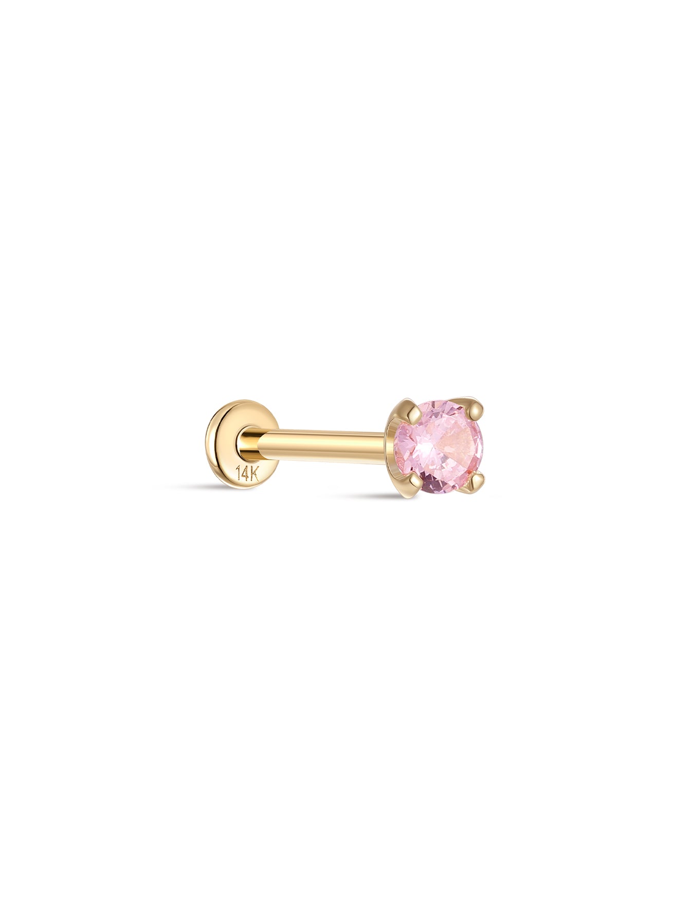 14K massief gouden oktober Birthstone Stud