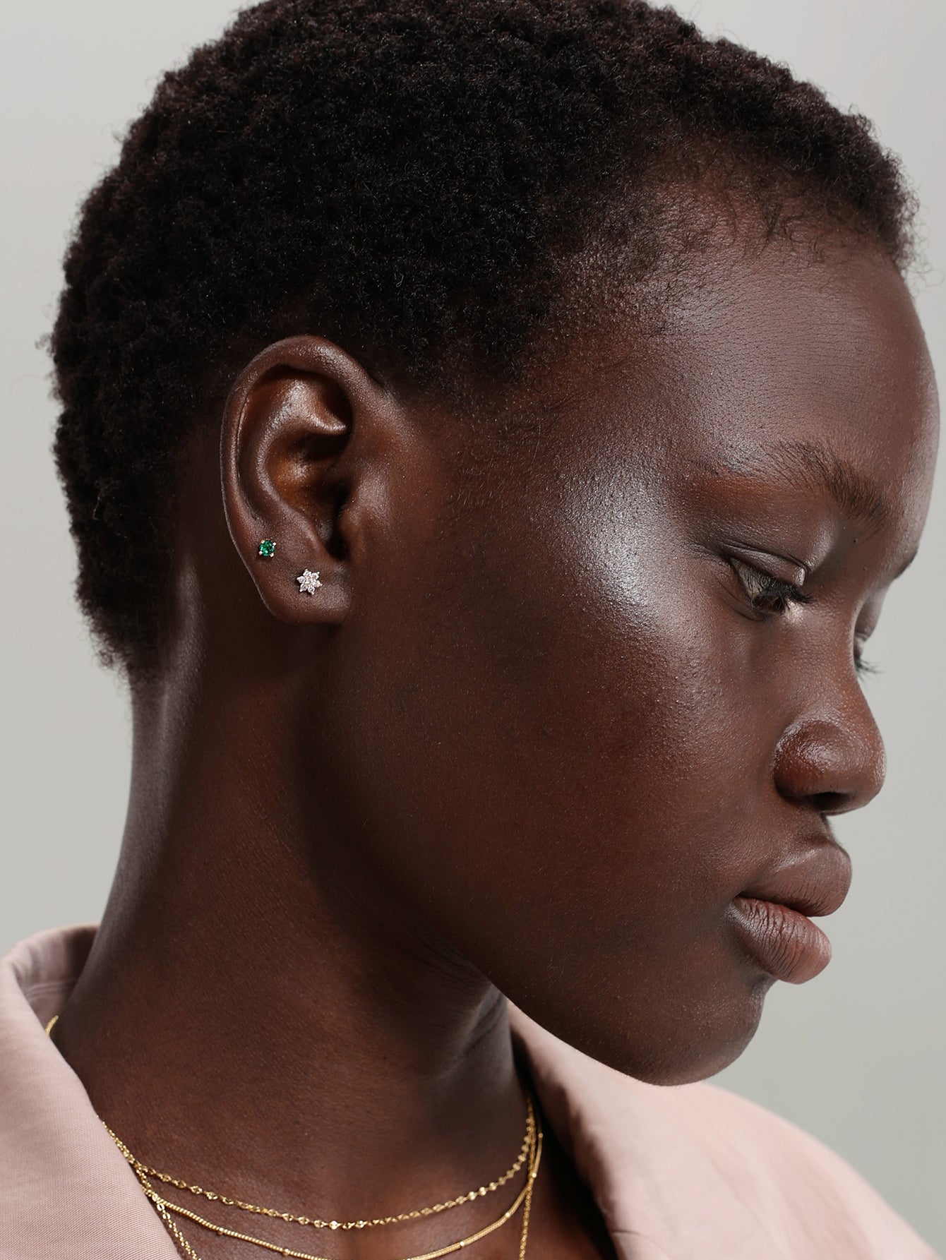 14K massief gouden mei geboortesteen stud