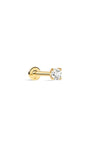 KOSINER 14K Solid Gold Minimalist Flat Back Stud