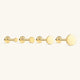 14K Solid Gold Flat Disc Threaded Ear Piercing Stud