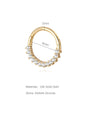 14K solid gold 18g hoop earring, 8mm inner diameter, prong-set AAAAA cubic zirconia, clicker closure, product details.