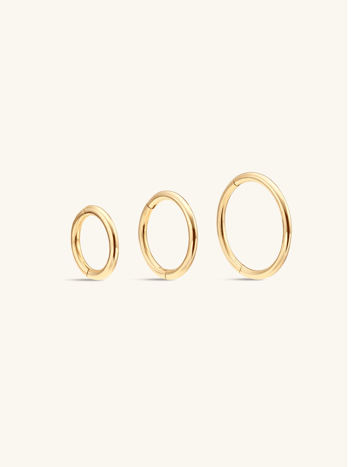 14K Solid Gold Classic Simplicity Hoop Earrings - Kosinerjewelry-1