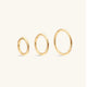 14K Solid Gold Classic Simplicity Hoop Earrings