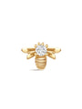 kosiner jewelry 14K Solid Gold Bee Zircon Ear Piercing Stud