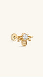 Kosiner bijoux 14K or massif abeille Zircon oreille Piercing Stud