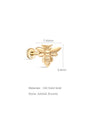 kosiner jewelry 14K Solid Gold Flying Bee Ear Piercing Stud
