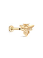 kosiner jewelry 14K Solid Gold Flying Bee Ear Piercing Stud