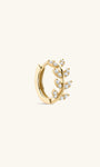KOSINER 14K Solid Gold Delicate Leaf Huggie Hoop, waterproof hypoallergenic cartilage piercing earring