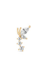 Kosiner Schmuck 14K Massivgold Fliegender Schmetterling Ohrpiercing Ohrstecker