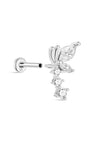 Kosiner Schmuck 14K Massivgold Fliegender Schmetterling Ohrpiercing Ohrstecker