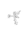 kosiner jewelry 14K Solid Gold Flying Butterfly Ear Piercing Stud