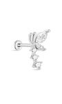 Kosiner Schmuck 14K Massivgold Fliegender Schmetterling Ohrpiercing Ohrstecker