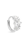 Kosiner Jewelry Pendiente de aro simple de oro macizo de 14 quilates con circonita