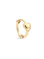 kosiner jewelry 14K Solid Gold Heart Glossy Hoop Earring
