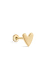 kosiner jewelry 14K Solid Gold Heart Glossy Simple Ear Piercing Stud