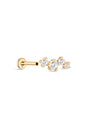 kosiner jewelry 14K Solid Gold Shiny Constellation Ear Piercing Stud