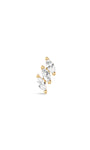 kosiner jewelry 14K Solid Gold Marquise Stitching Zircon Ear Piercing Stud
