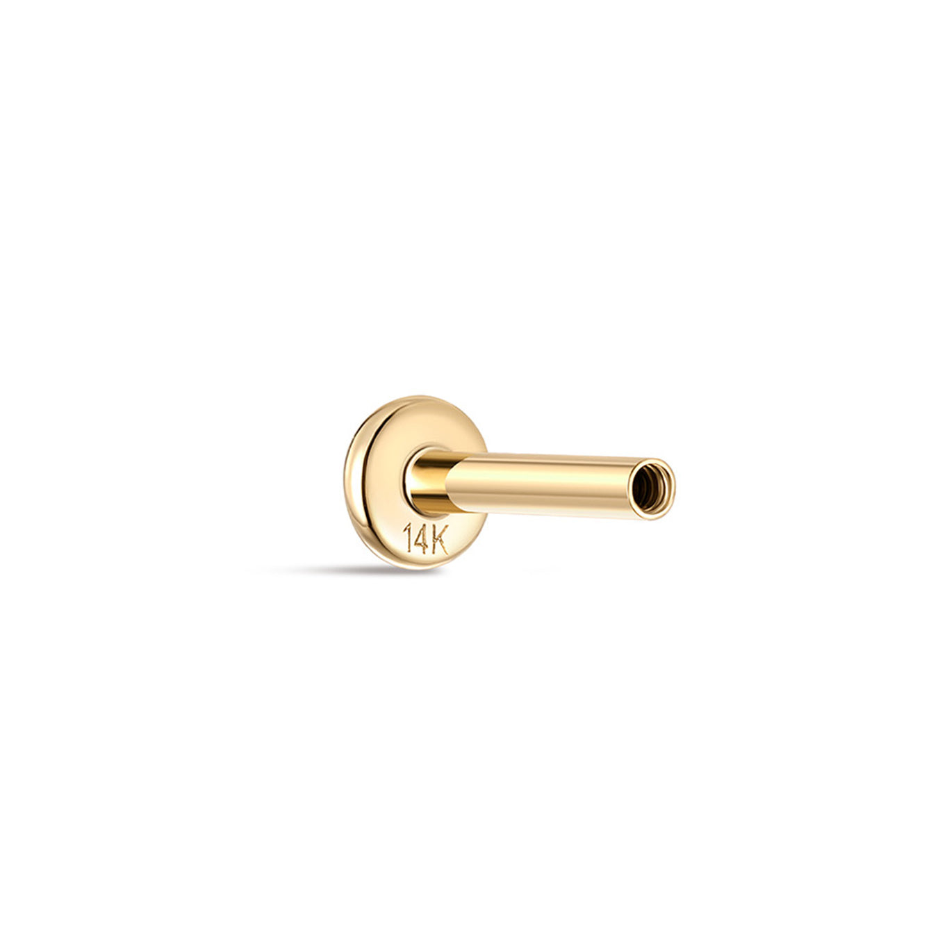 kosiner jewelry 14K Solid Gold Flatback Base 5mm/6.5mm/8mm