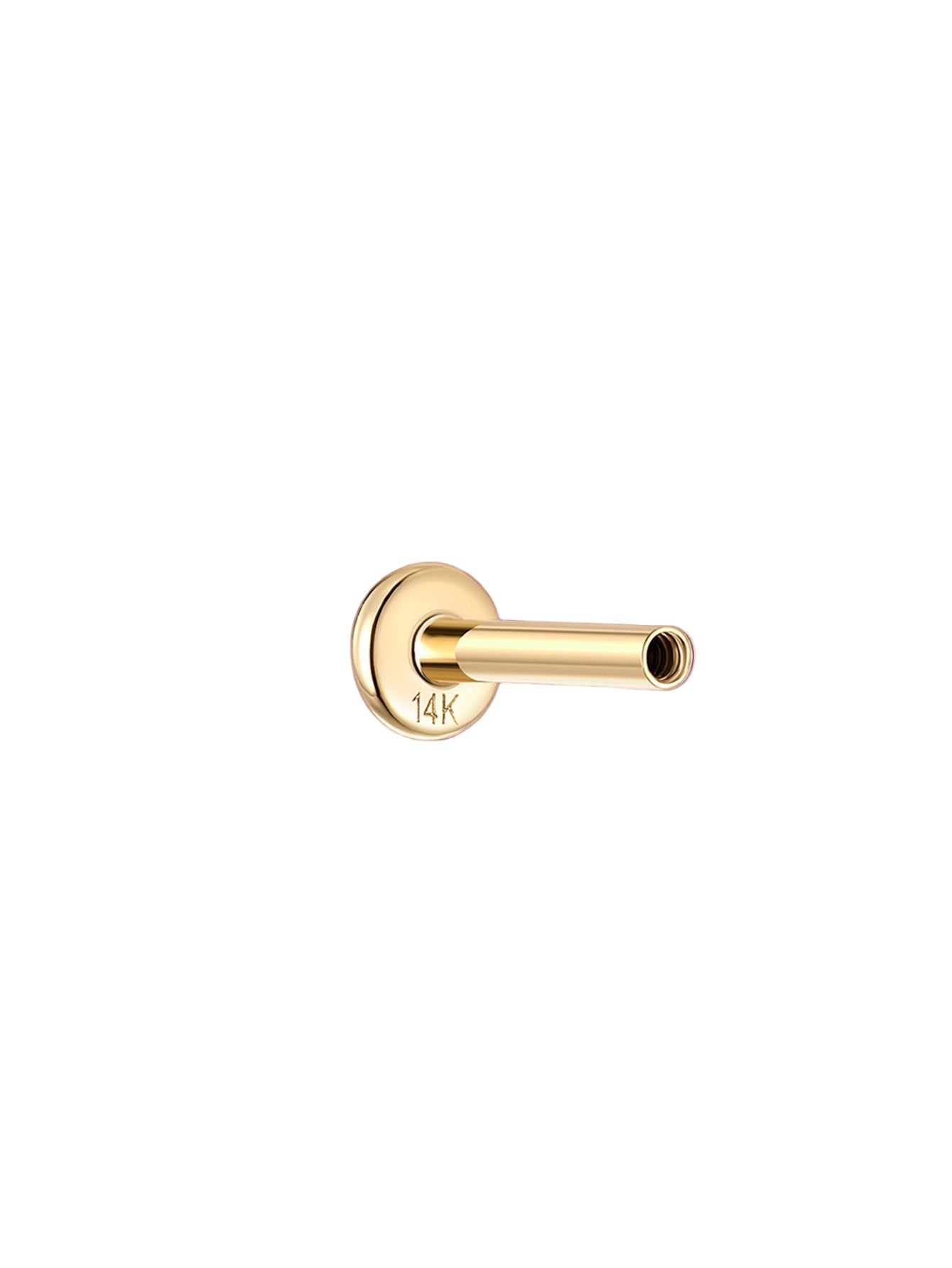kosiner jewelry 14K Solid Gold Flatback Base 5mm/6.5mm/8mm