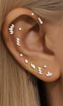 kosiner sieraden 14K massief goud Mini Marquise Zirkonia oorpiercing Stud