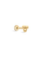 kosiner jewelry 14K Solid Gold Mini Triple Bubble Ear Piercing Stud