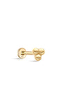 kosiner jewelry 14K Solid Gold Mini Triple Bubble Ear Piercing Stud