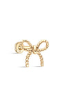 14K Solid Gold Elegant Bow Ear Piercing Stud - Kosinerjewelry-3