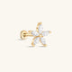 14K massief gouden Marquise Bloom oorpiercing Stud
