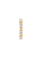 kosiner jewelry 14K Solid Gold Classic Single Row Zircon Huggies Earring