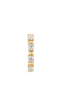 kosiner jewelry 14K Solid Gold Classic Single Row Zircon Huggies Earring